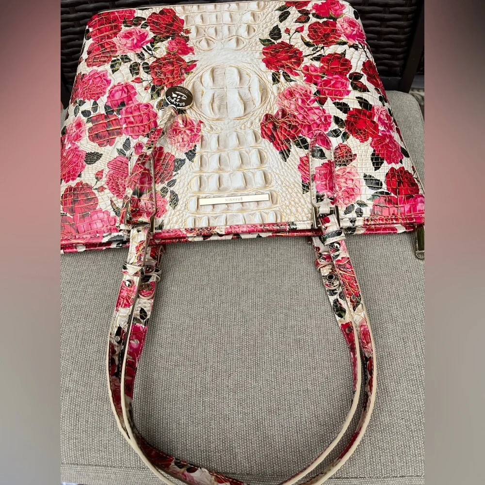 NWT Brahmin ROMANTIC ROSES Medium Asher Melbourne Tote